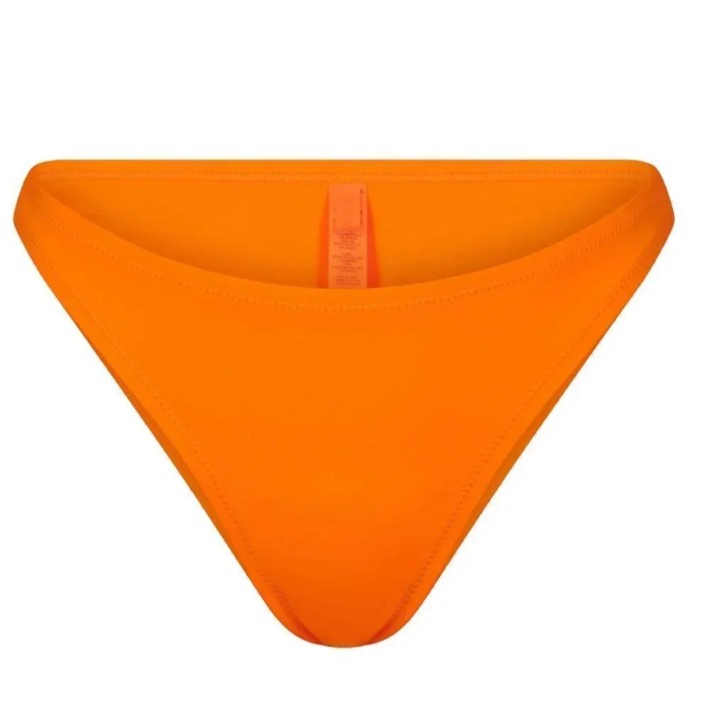 NWT SKIMS Recycled Swim Cheeky Tanga In Orange Bikini Bottom